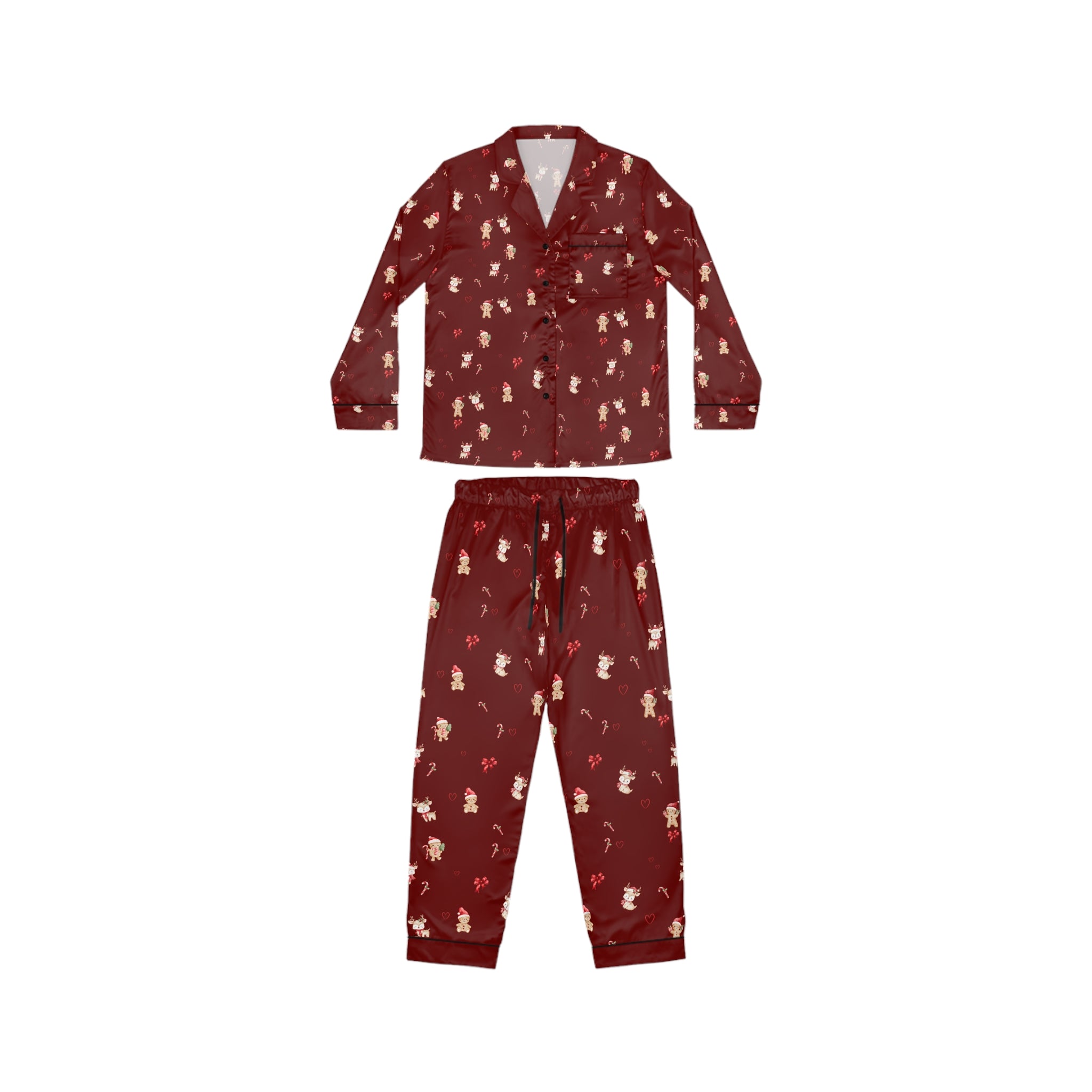 Christmas Satin Pajama Set
