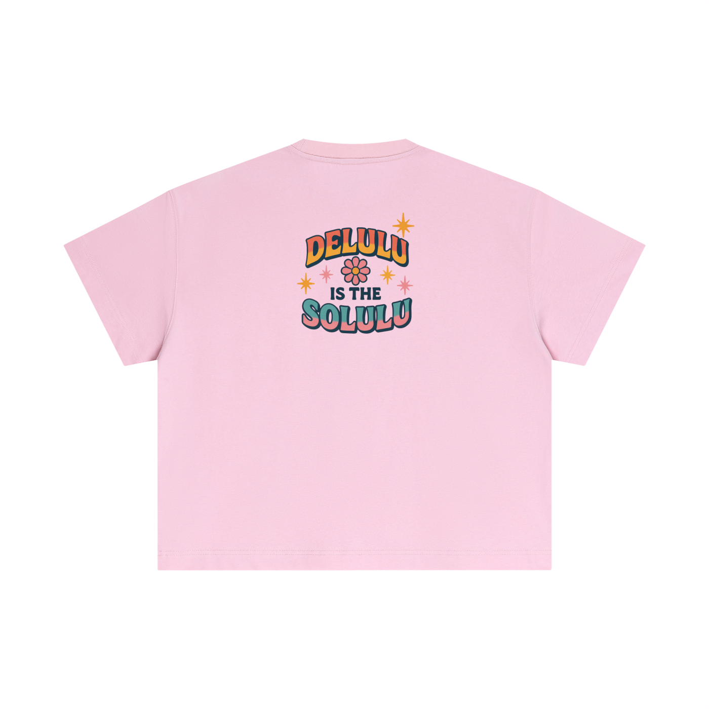 ESSENTIAL COTTEN BOXY T-SHIRT - DELULU IS THE SOLULU