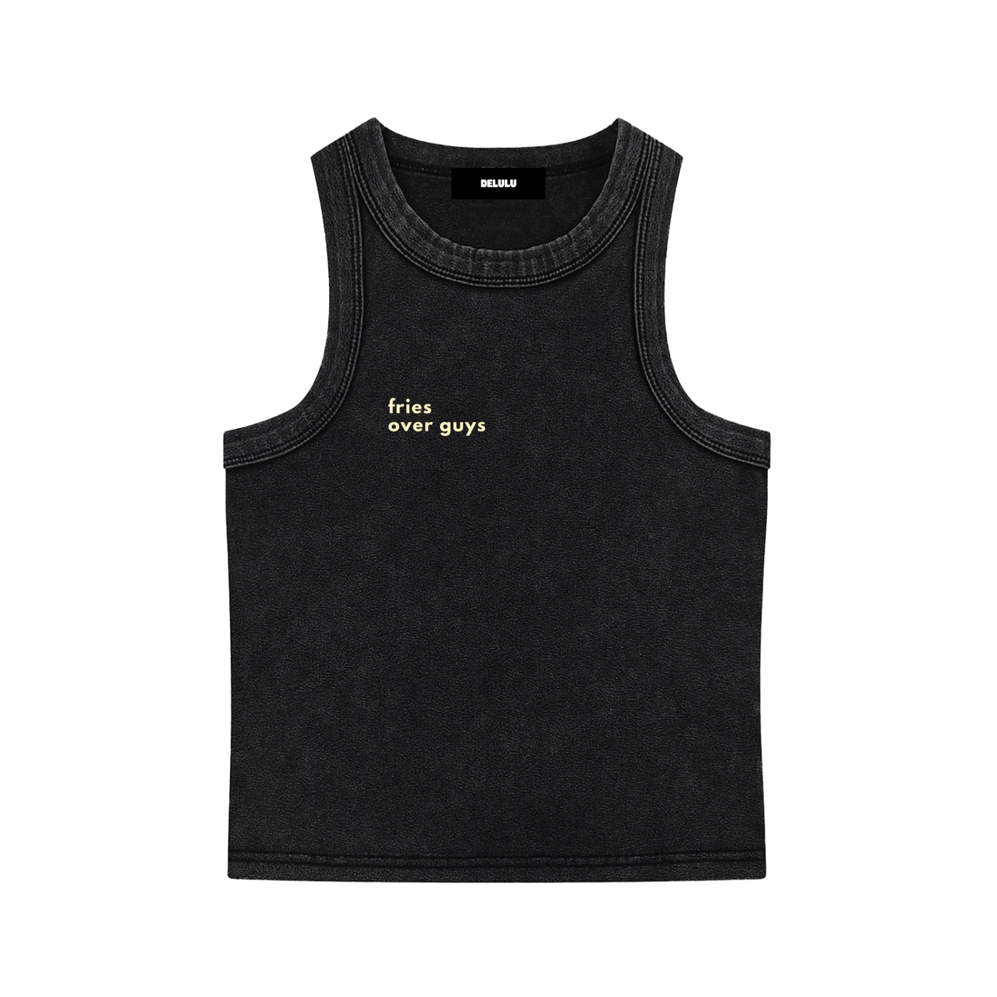 SNOW WASHED TANK TOP FRIES OVER GUYS