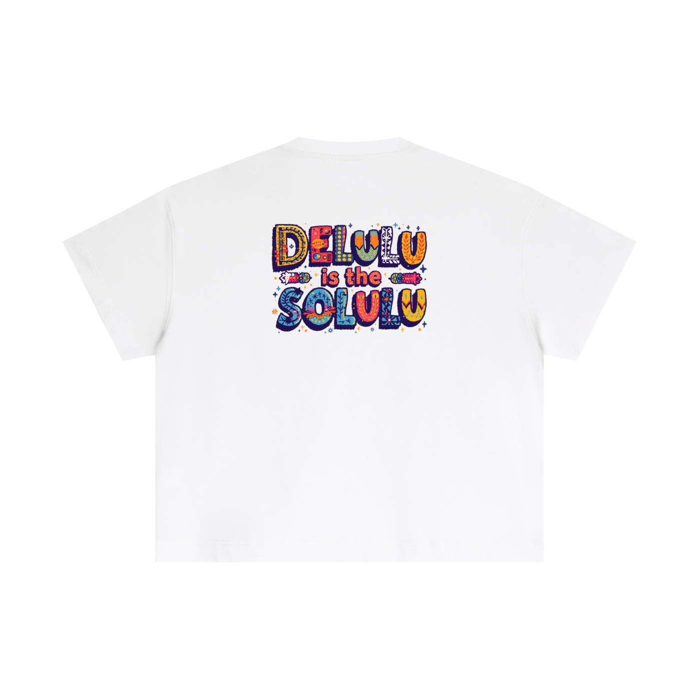 ESSENTIAL COTTEN BOXY T-SHIRT - DELULU IS THE SOLULU