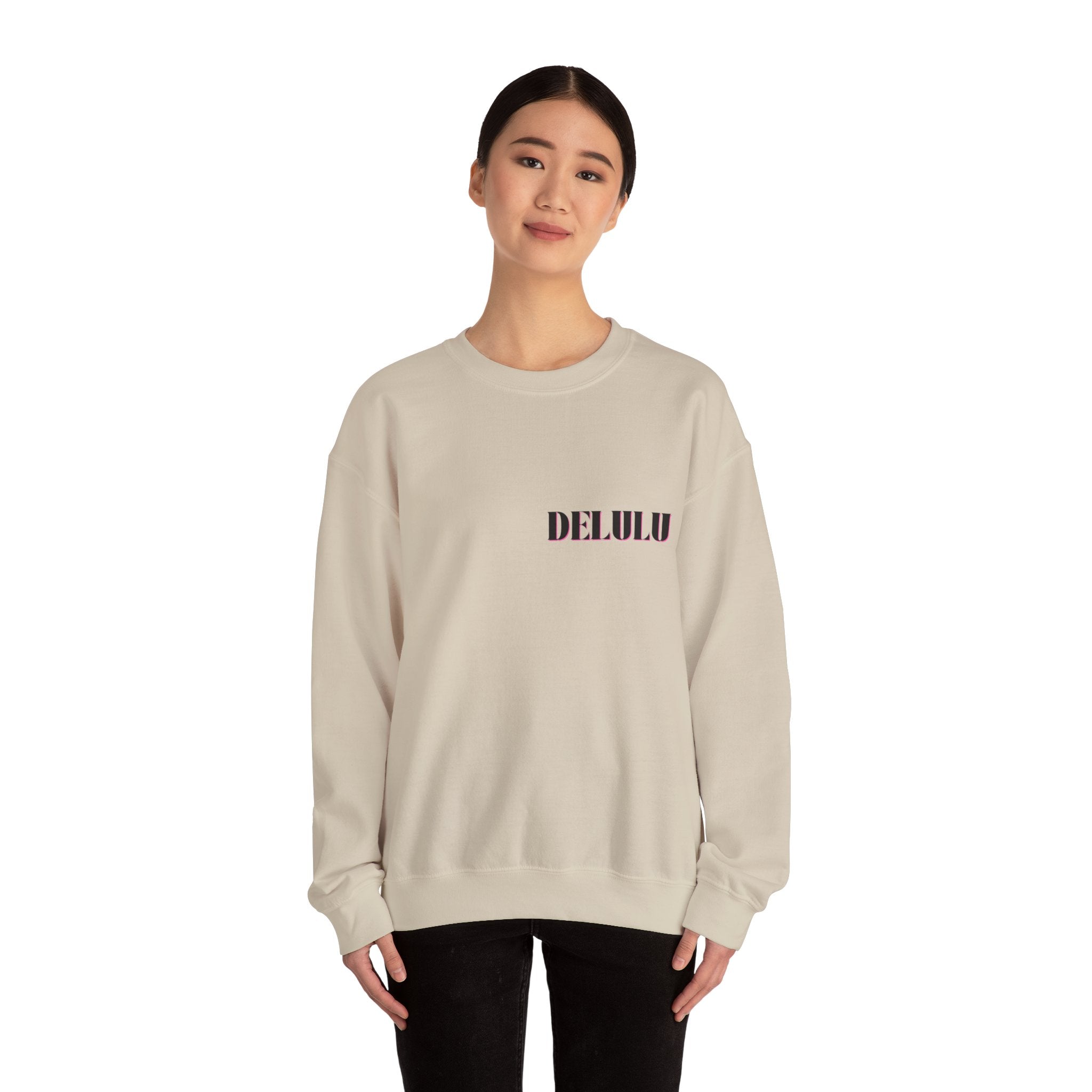 01 STATEMENT CREWNECK DELULU