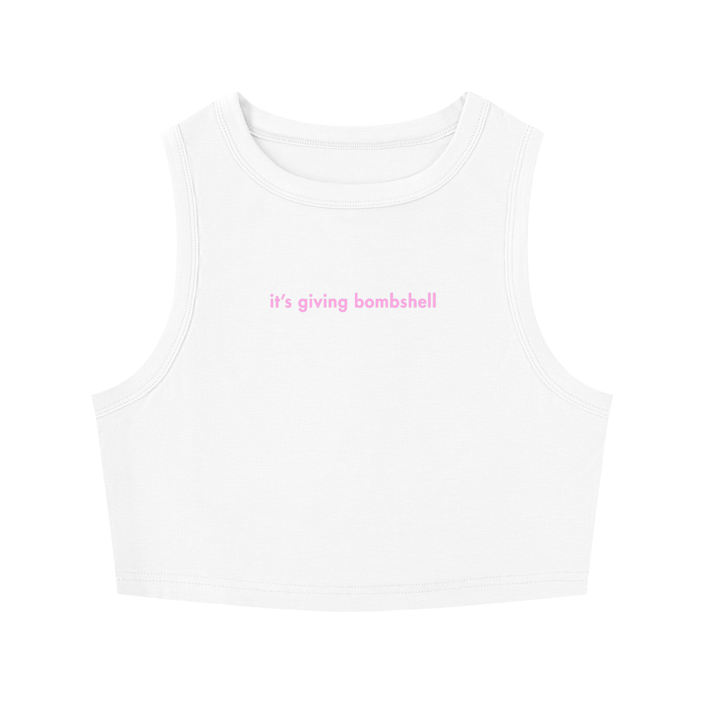 WOMEN'S CREWNECK CROP TOP - IT'S GIVING BOMBSHELL