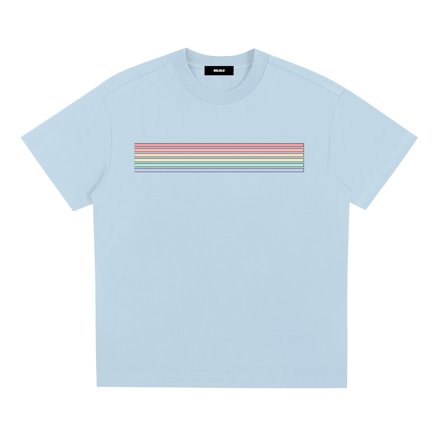 PRIDE LOOSE FIT UNISEX T-SHIRT -  PASTEL RAINBOW