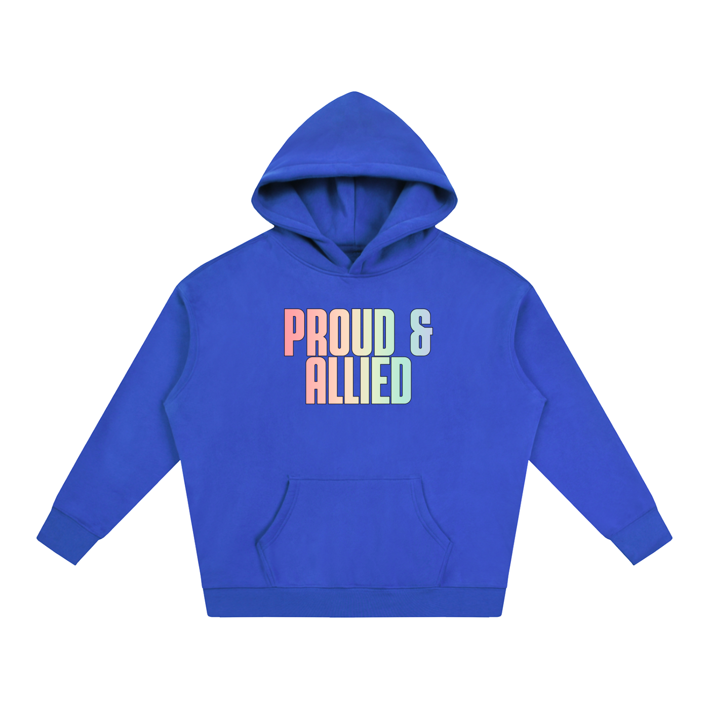 PRIDE OVERSIZED PREMIUM FLEECED HOODIE - PROUD & ALLIED