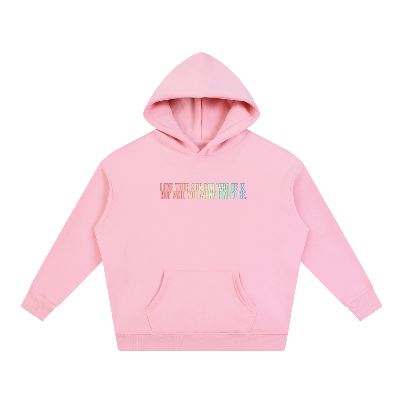 PRIDE OVERSIZED PREMIUM FLEECED HOODIE - LOVE YOUR SON