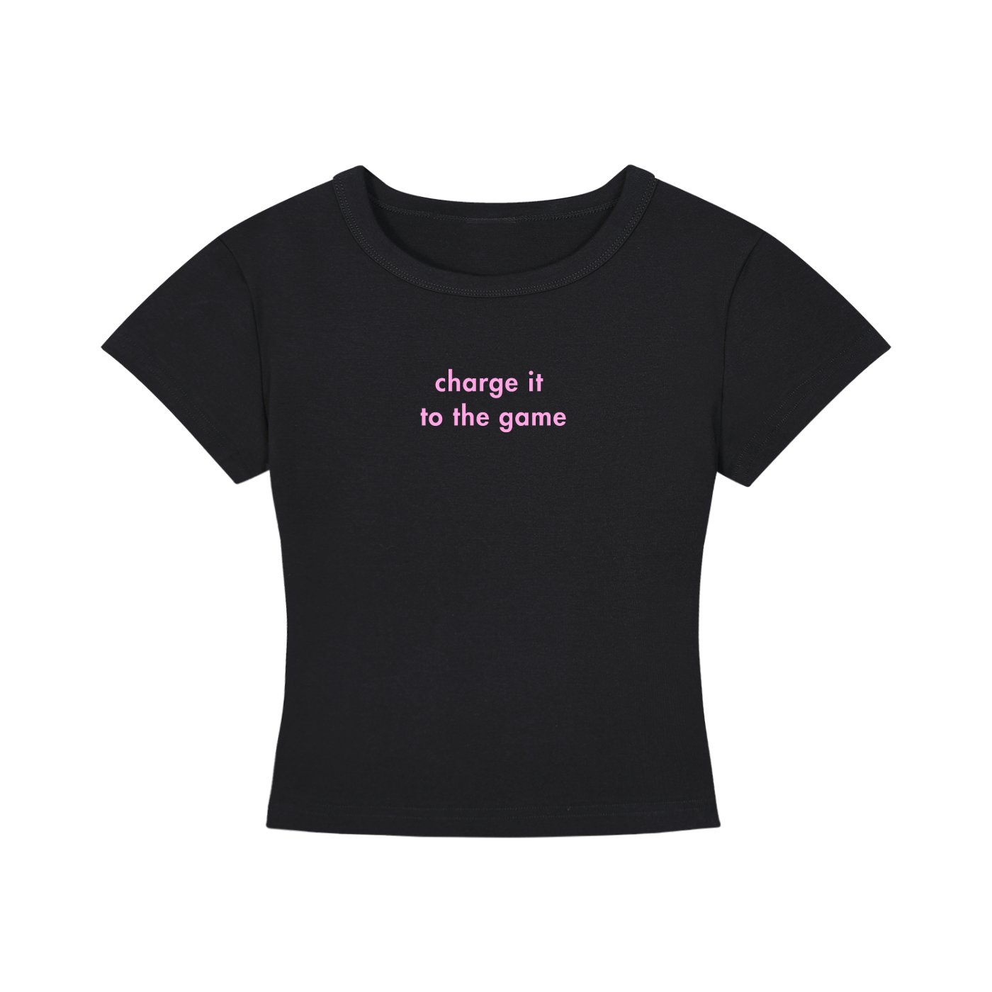 WOMEN'S CROPPED T-SHIRT - CHARGE IT TO THE GAME