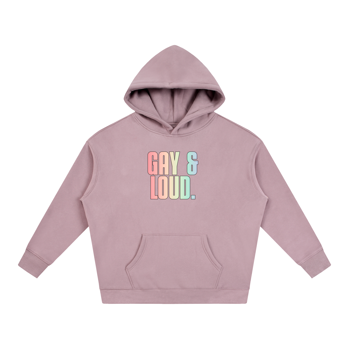 PRIDE OVERSIZED PREMIUM FLEECED HOODIE - GAY & LOUD