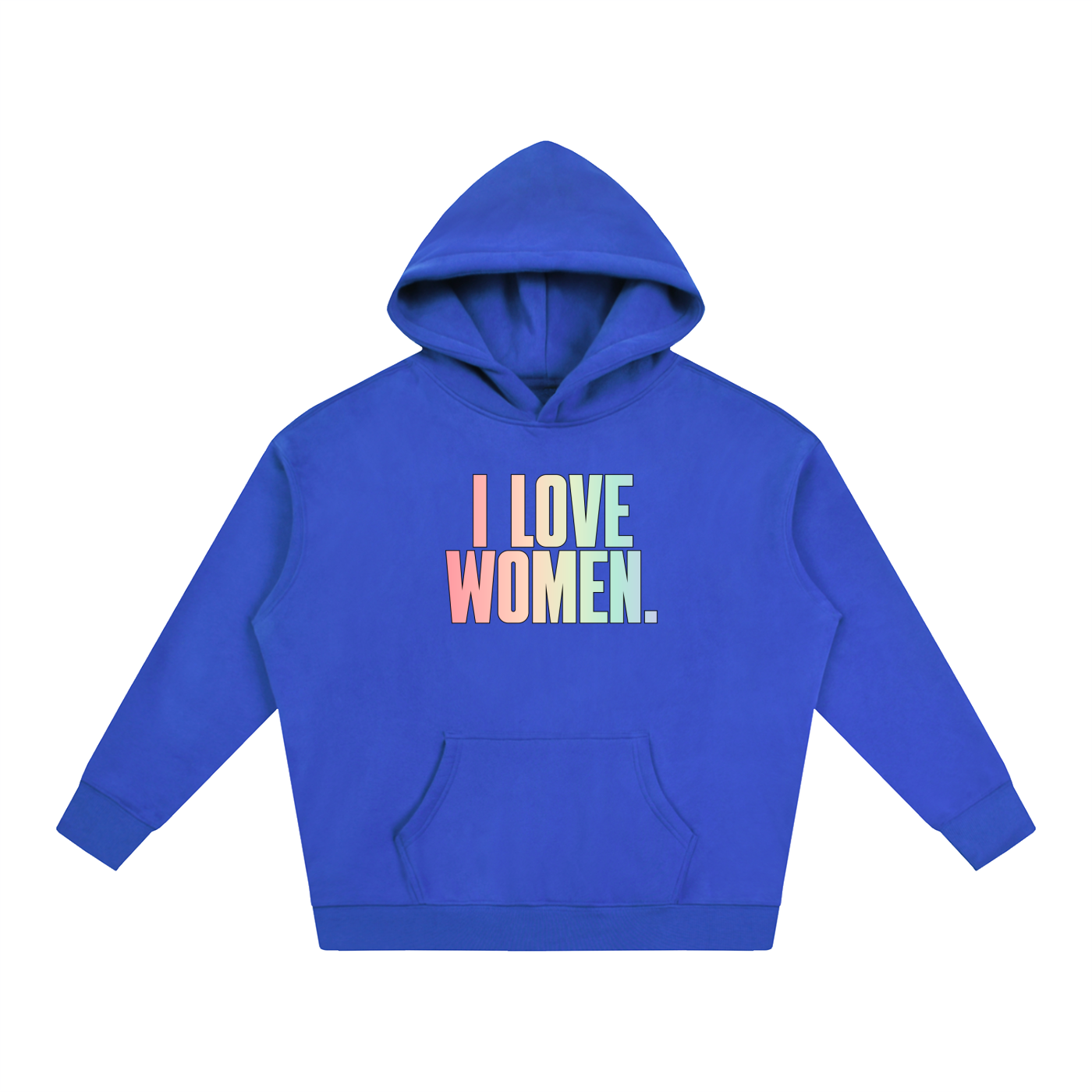 PRIDE OVERSIZED PREMIUM FLEECED HOODIE - I LOVE WOMEN