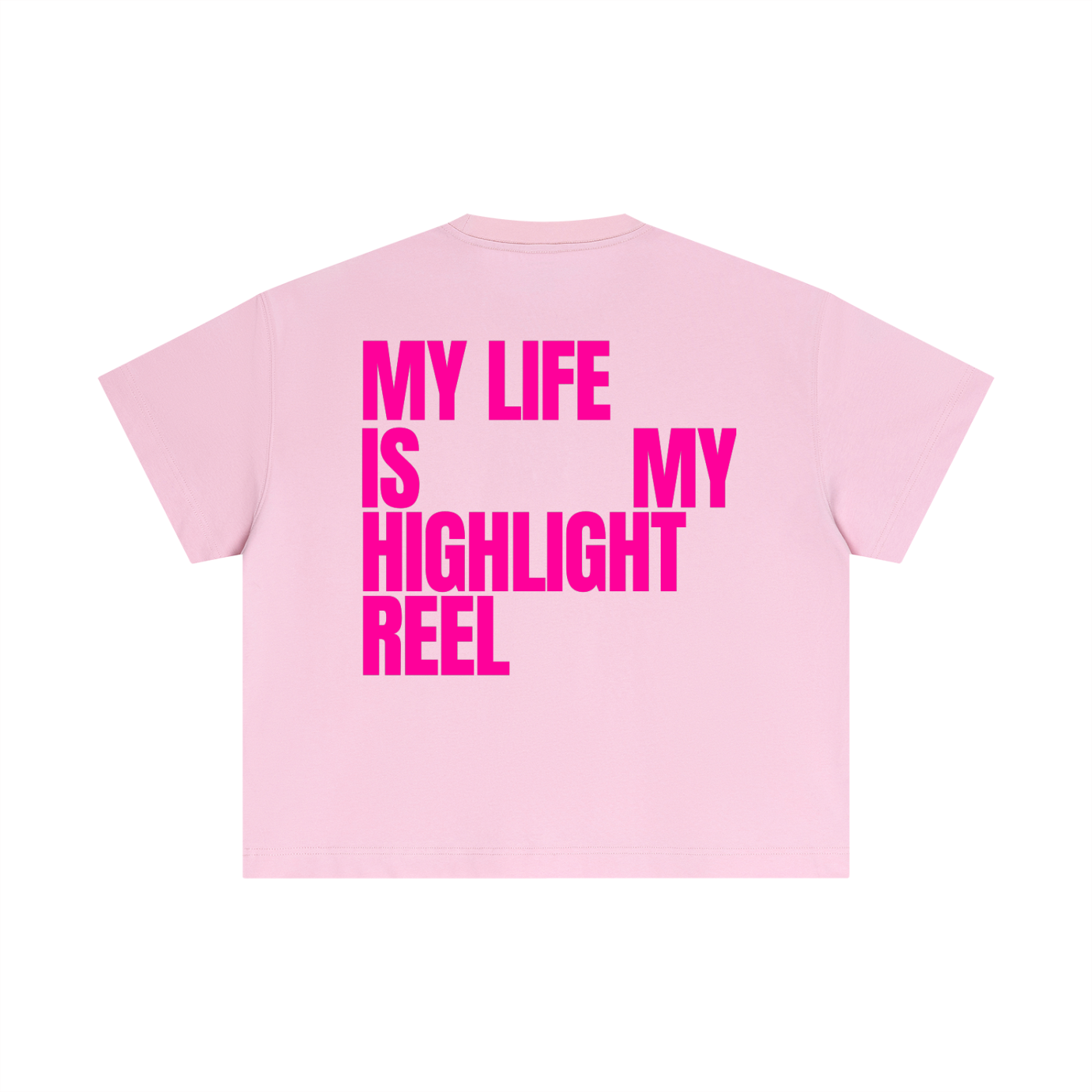 MAIN CHARACTER BOXY T-SHIRT - MY LIFE IS MY HIGHLIGHT REEL