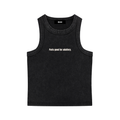 SNOW WASHED TANK TOP BLACK - PARIS GOOD FOR ADULTERY.