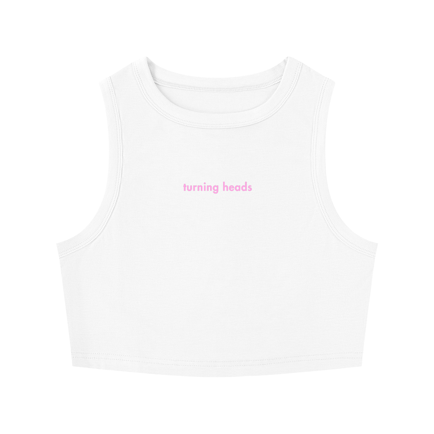 WOMEN'S CREWNECK CROP TOP - TURNING HEADS