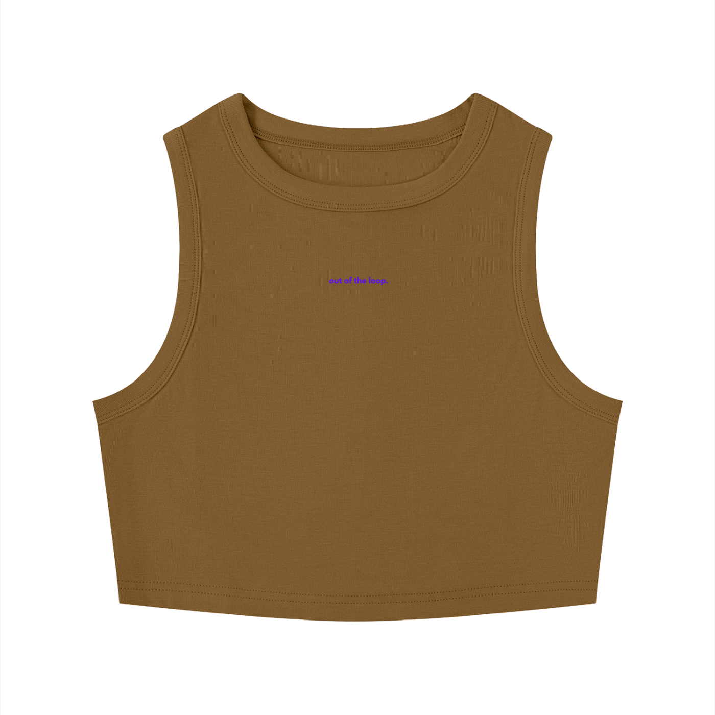 MAIN CHARACTER TIGHT CREWNECK CROP TANK TOP -  OUT OF THE LOOP