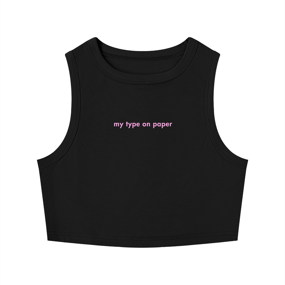 WOMEN'S CREWNECK CROP TOP - MY TYPE ON PAPER