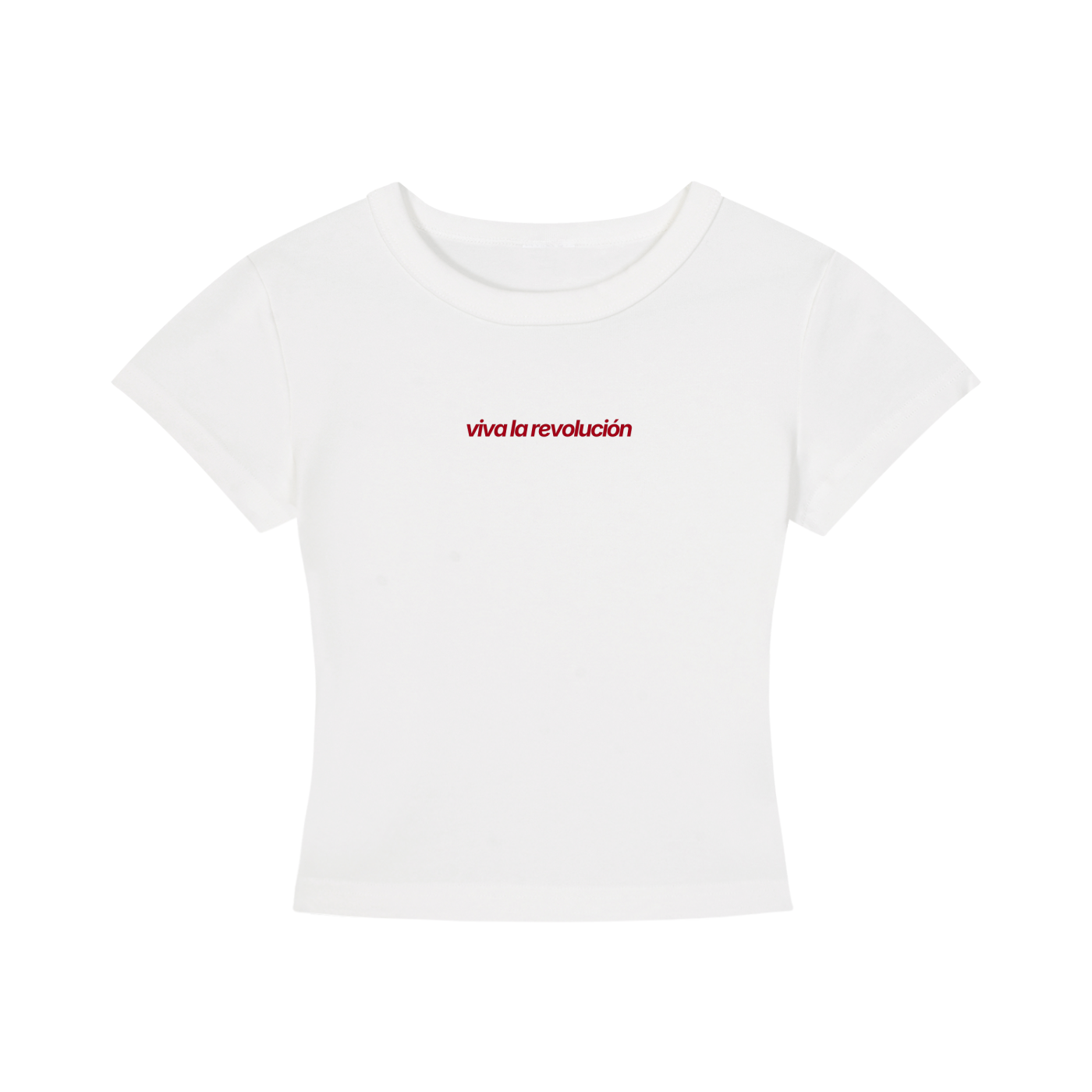 WOMEN`S CROPPED T-SHIRT - VIVA LA REVOLUCIÒN