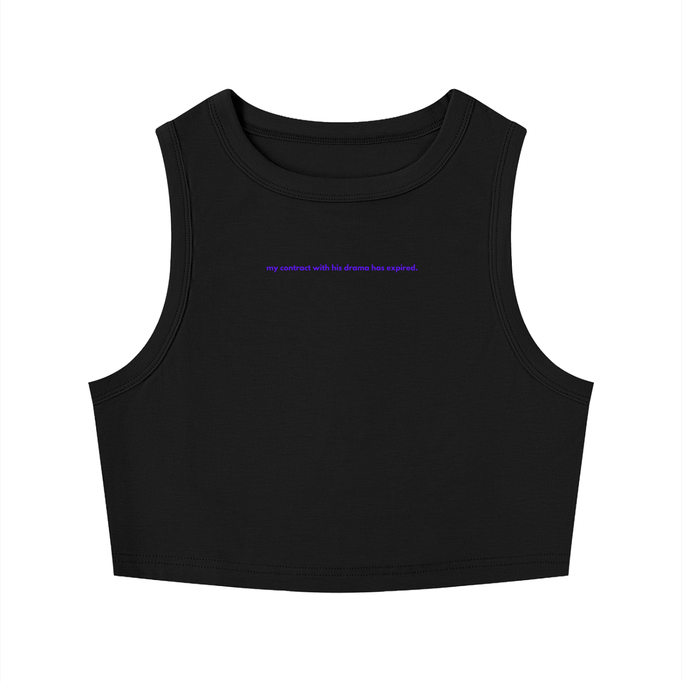 MAIN CHARACTER TIGHT CREWNECK CROP TANK TOP -  MY CONTRACT WITH HIS DRAMA HAS EXPIRED