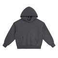 BASIC ESSENTIAL HEAVYWEIGHT FLEECE HOODIE DARK GREY