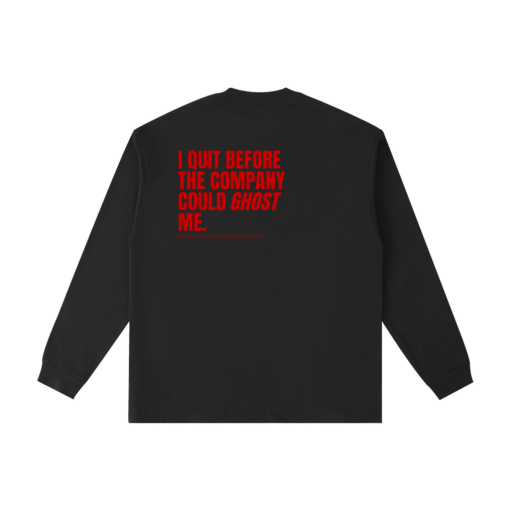 QUITTERS CLUB LONG SLEEVE T-SHIRT - GHOST