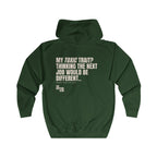 03 QUITTERS CLUB FULL-ZIP HOODIE GREEN/BEIGE