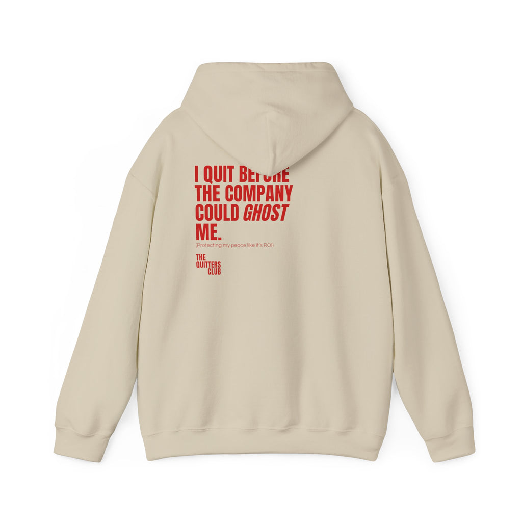 06 QUITTERS CLUB HOODIE BEIGE/RED