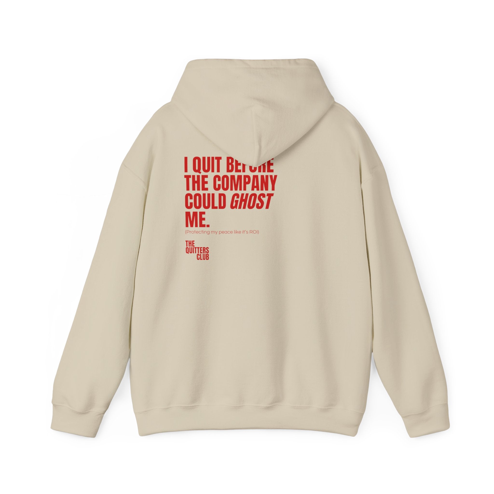 06 QUITTERS CLUB HOODIE BEIGE/RED