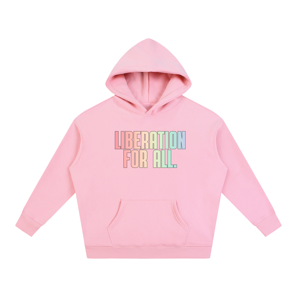 PRIDE OVERSIZED PREMIUM FLEECED HOODIE - LIBERATION FOR ALL
