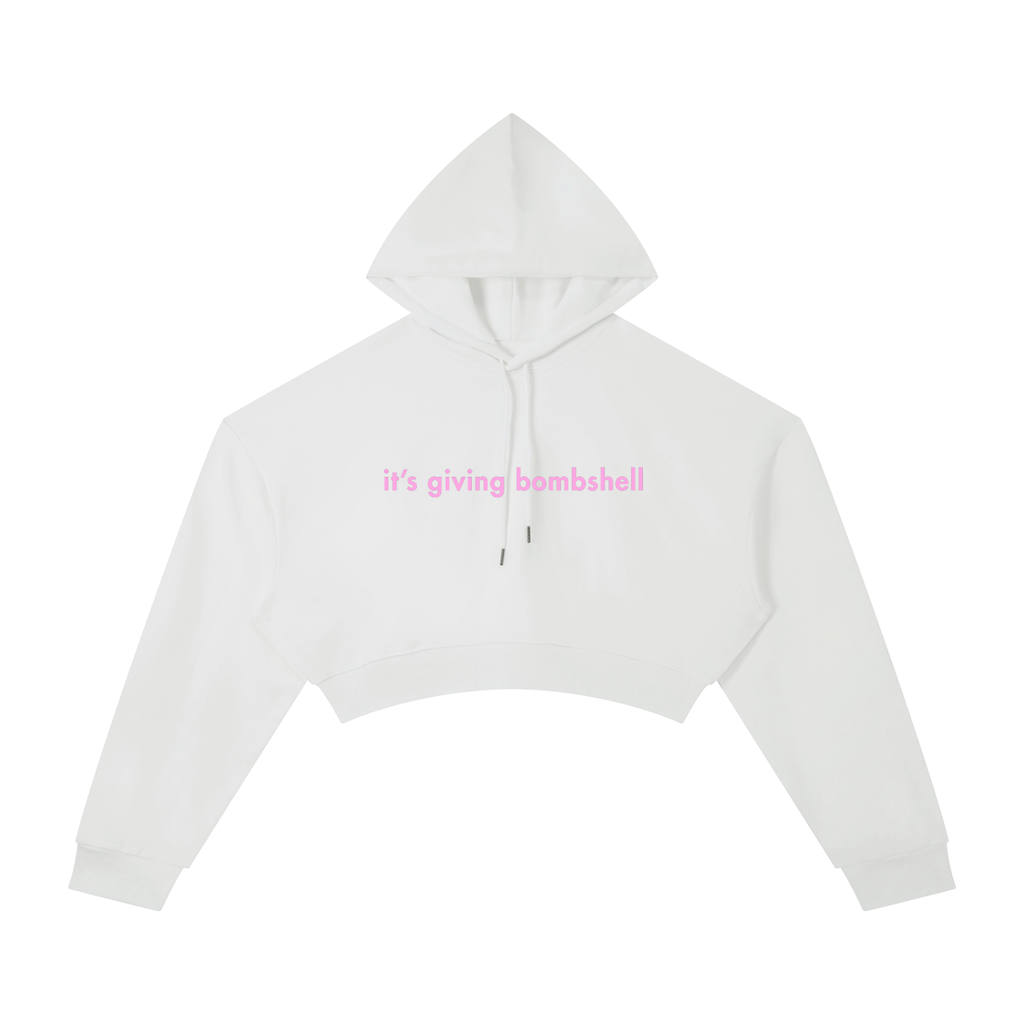 WOMEN'S CROPPED HOODIE - IT'S GIVING BOMBSHELL