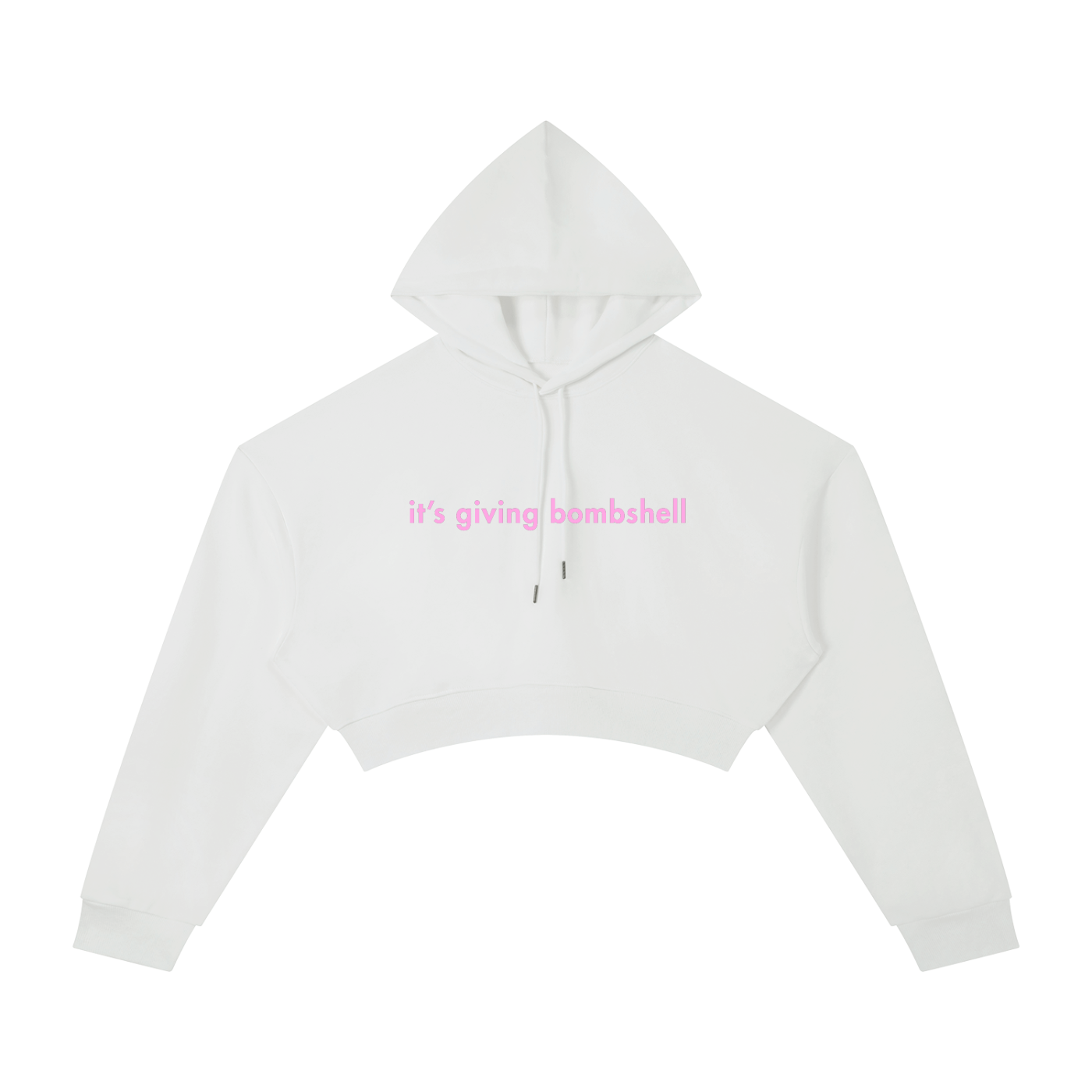 WOMEN'S CROPPED HOODIE - IT'S GIVING BOMBSHELL