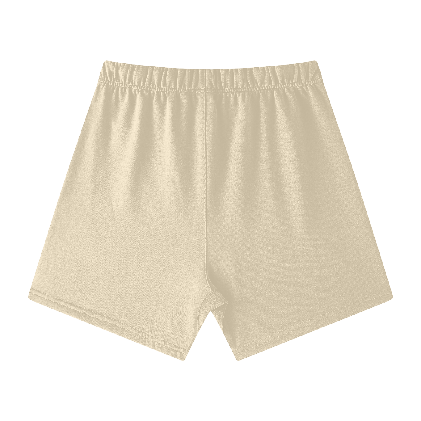 UNISEX EARTH TONE LOOSE FIT COTTON SHORTS MILK TEA