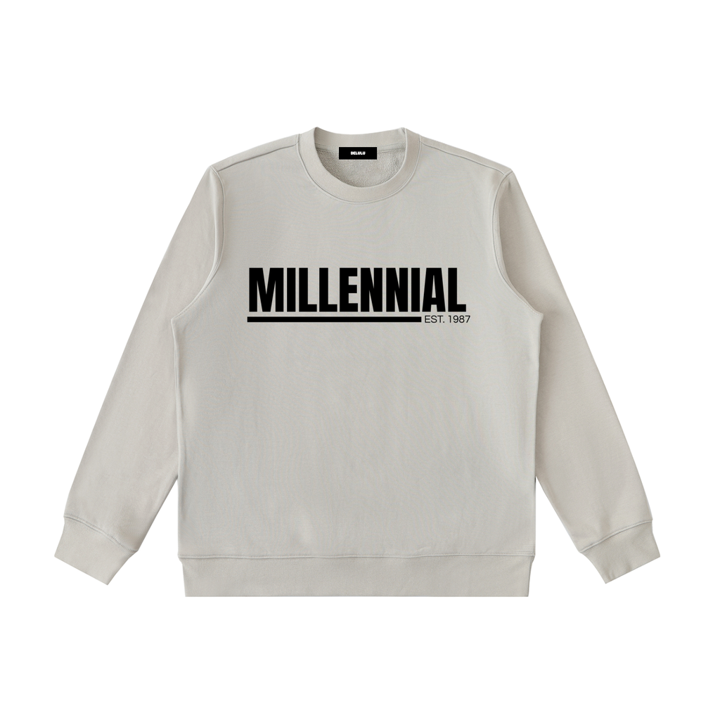 MILLENNIAL ESSENTIAL HEAVYWEIGTH CREWNECK SWEATER - EST. 1987