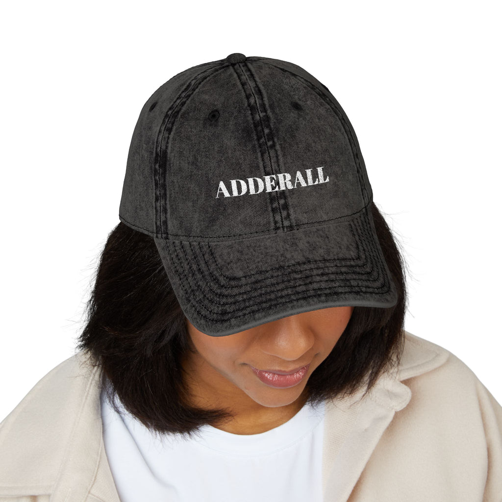 02 VINTAGE EMBROIDERED CAP - ADDERALL