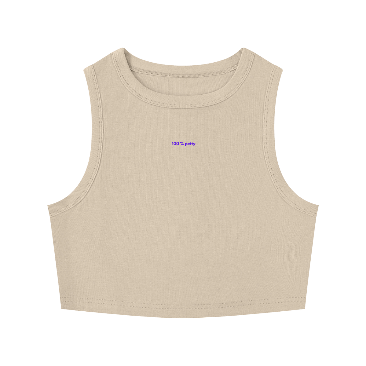 MAIN CHARACTER TIGHT CREWNECK CROP TANK TOP -  100% PETTY