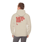 03 QUITTERS CLUB HOODIE BEIGE/RED