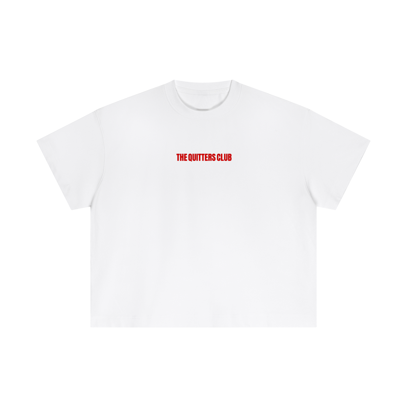 QUITTERS CLUB ESSENTIAL COTTON BOXY T-SHIRT - IDGAF%