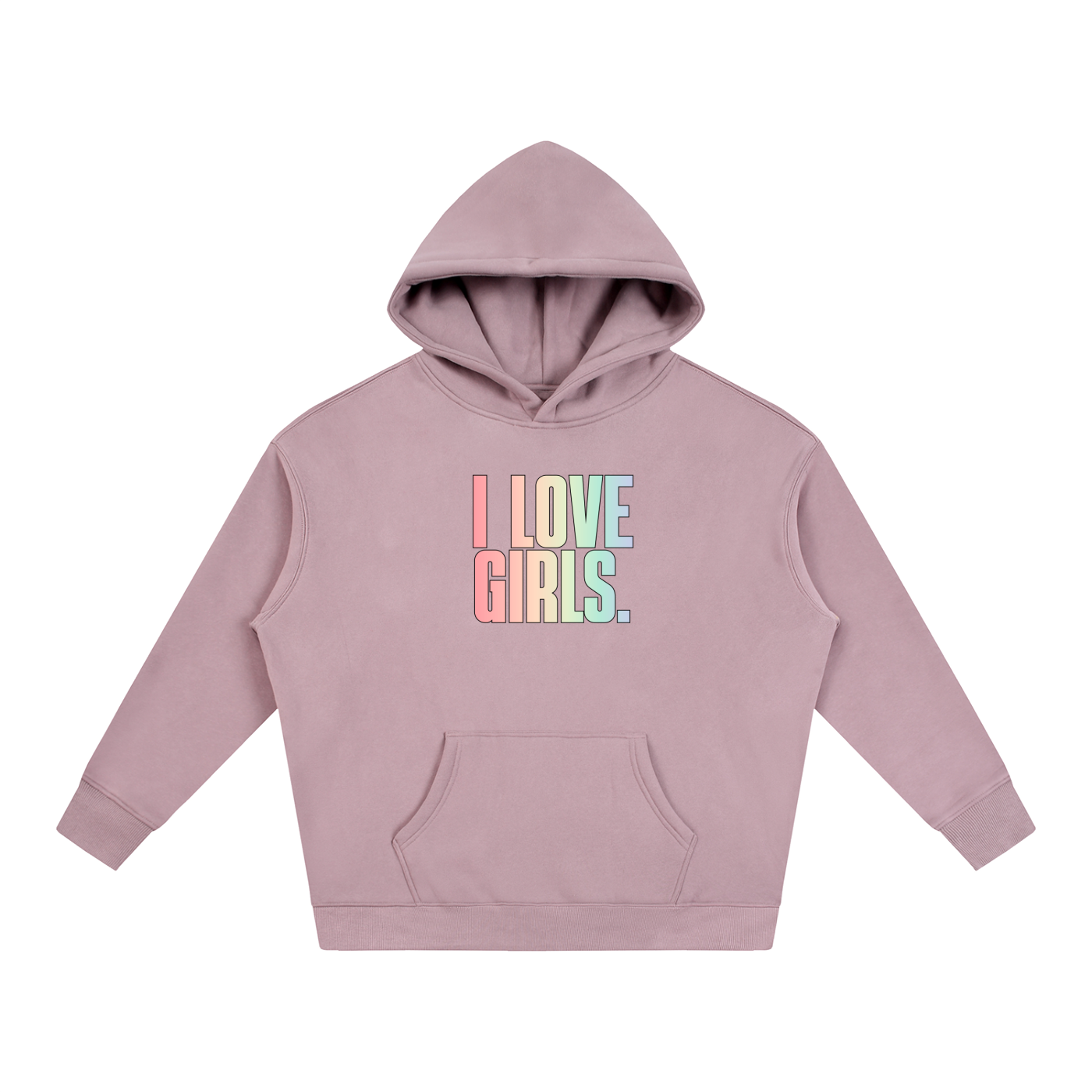 PRIDE OVERSIZED PREMIUM FLEECED HOODIE - I LOVE GIRLS