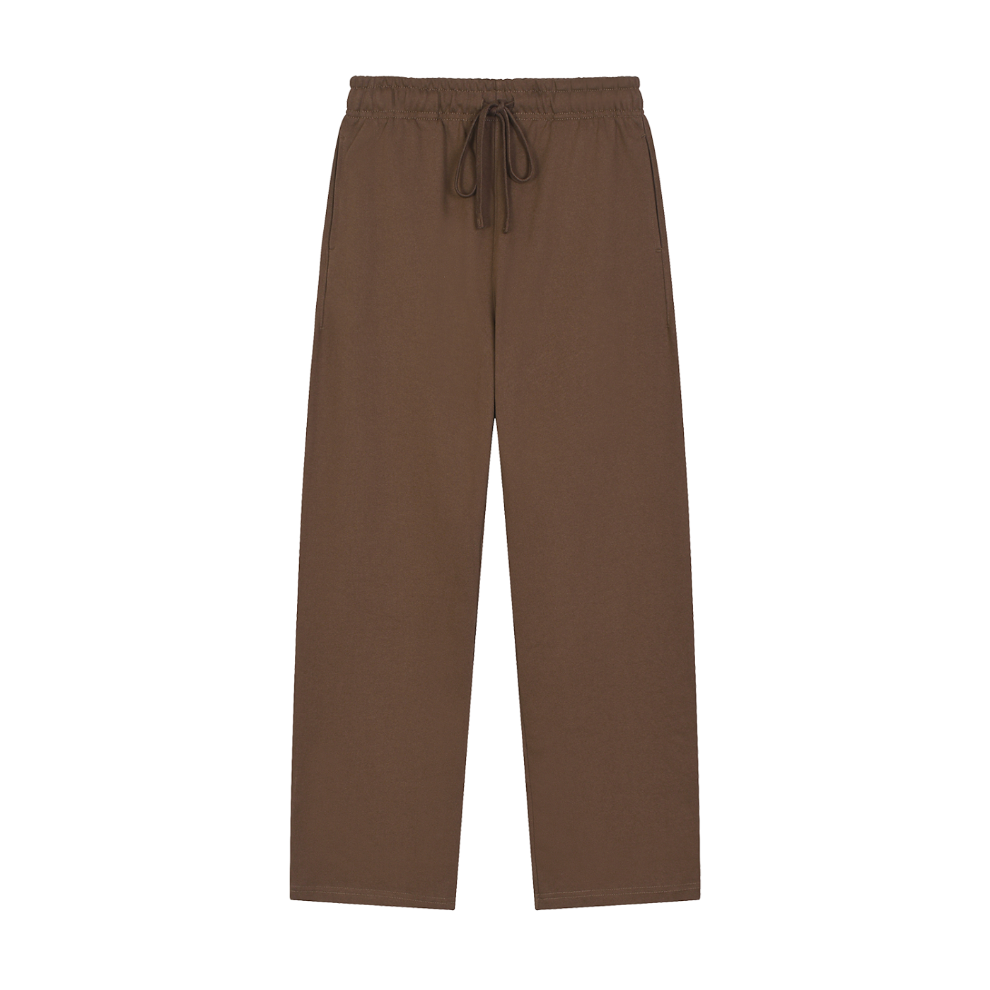 STRAIGHT-LEG SWEATPANTS UNISEX - COFFEE