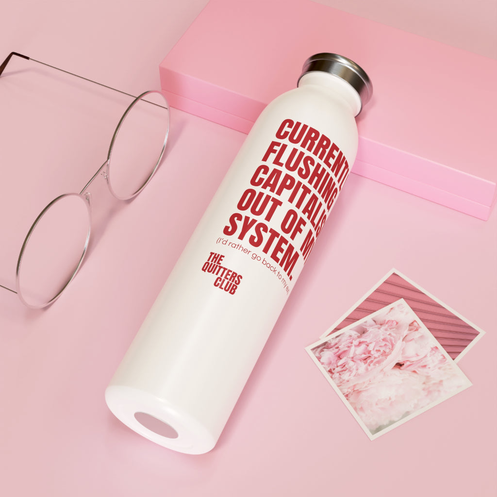 QUITTERS CLUB SLIM WATER BOTTLE 20oz - FLUSHING