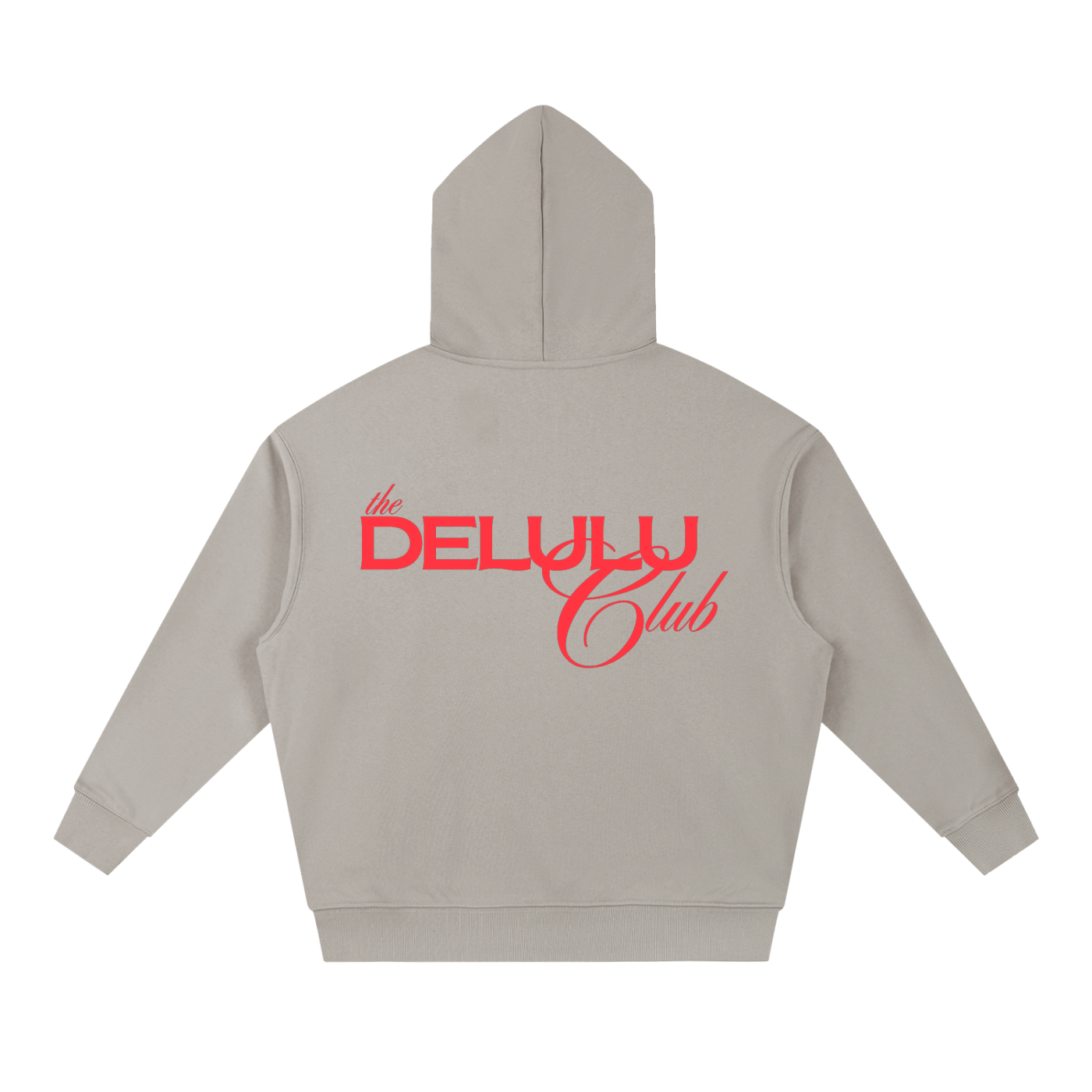 ESSENTIAL BOXY HEAVYWEIGHT HOODIE - THE DELULU CLUB