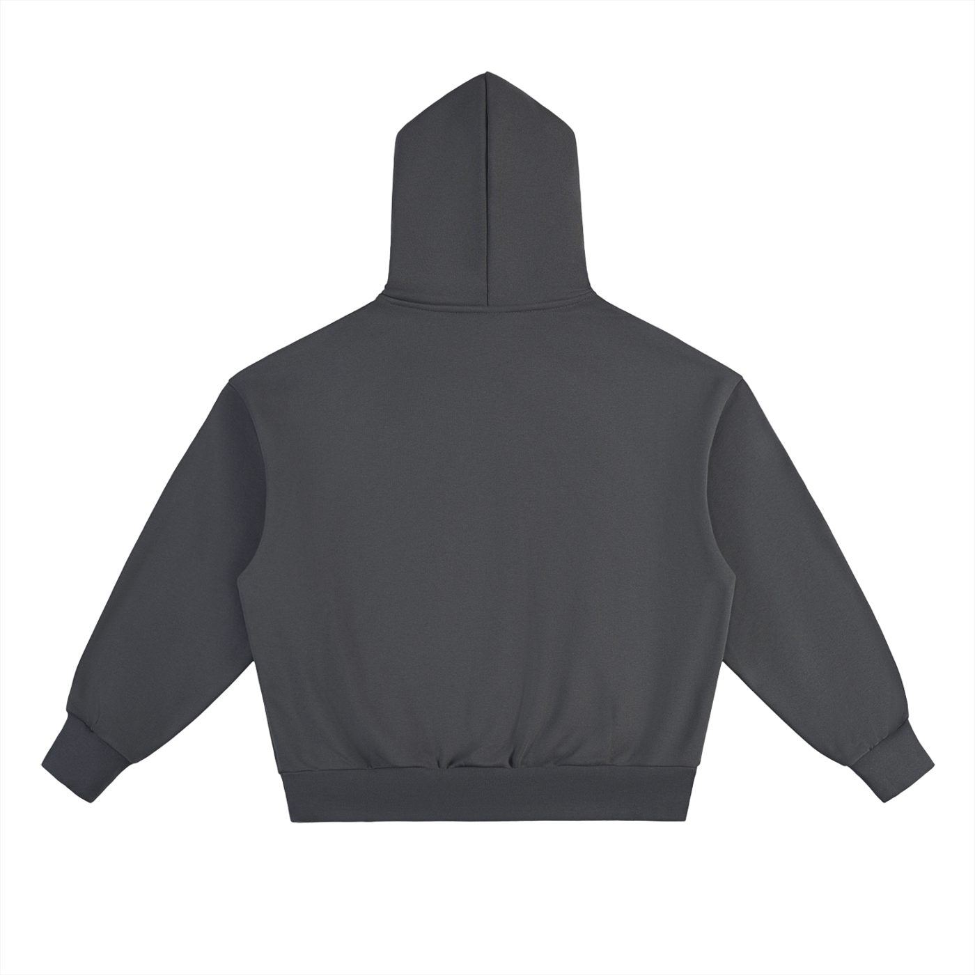 BASIC ESSENTIAL HEAVYWEIGHT FLEECE HOODIE DARK GREY