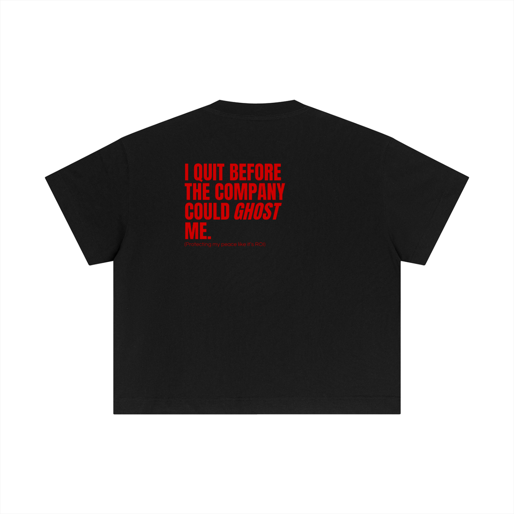 QUITTERS CLUB ESSENTIAL COTTON BOXY T-SHIRT - GHOST