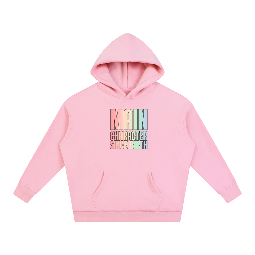 PRIDE OVERSIZED PREMIUM FLEECED HOODIE - MAIN CHARACTER SINCE BIRTH
