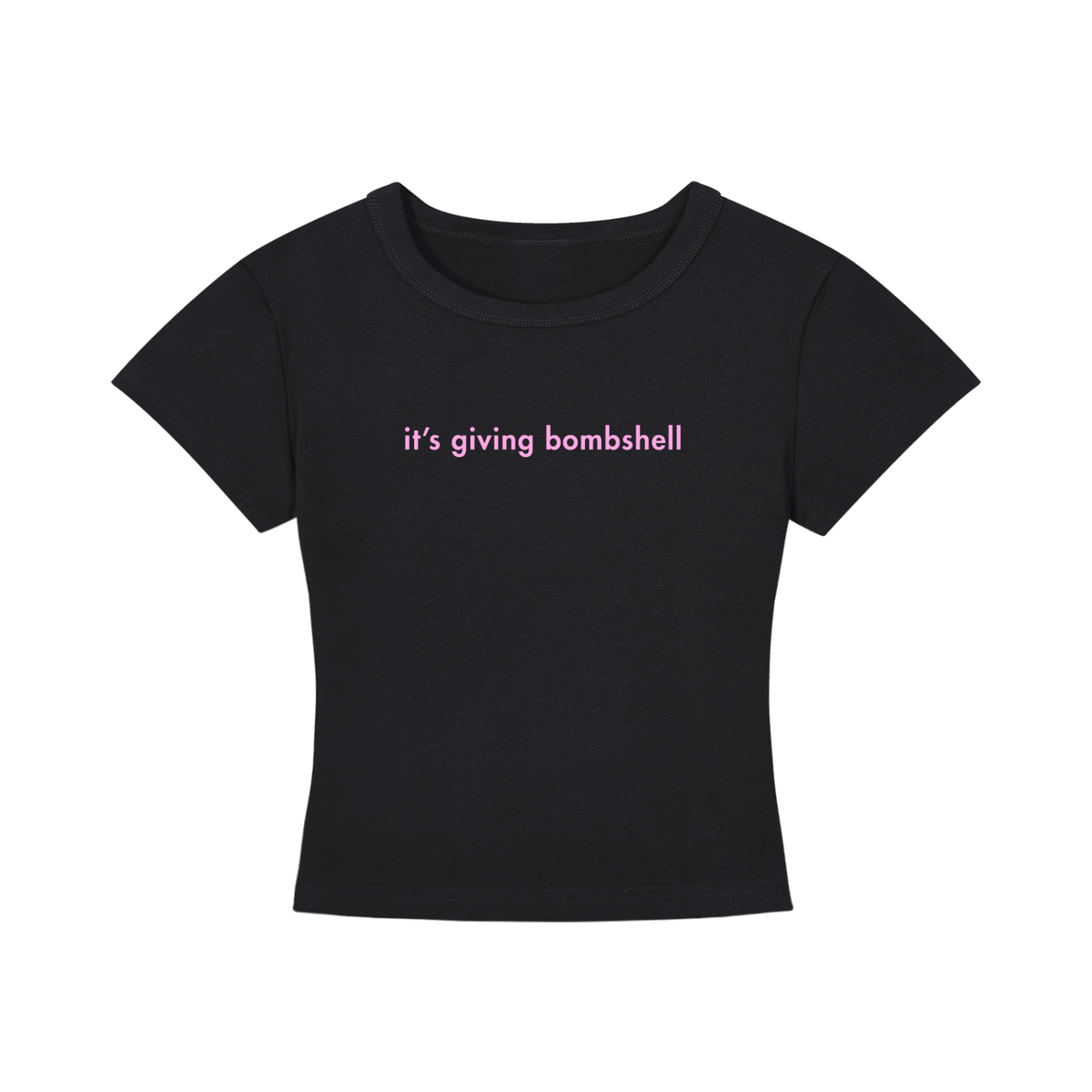 WOMEN'S CROPPED T-SHIRT - IT'S GIVING BOMBSHELL