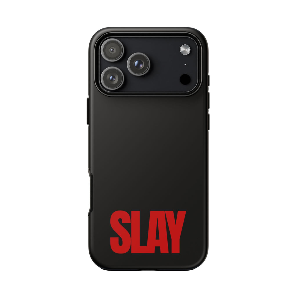 IPHONE CASE (15 - 17) - SLAY (BLACK&RED)