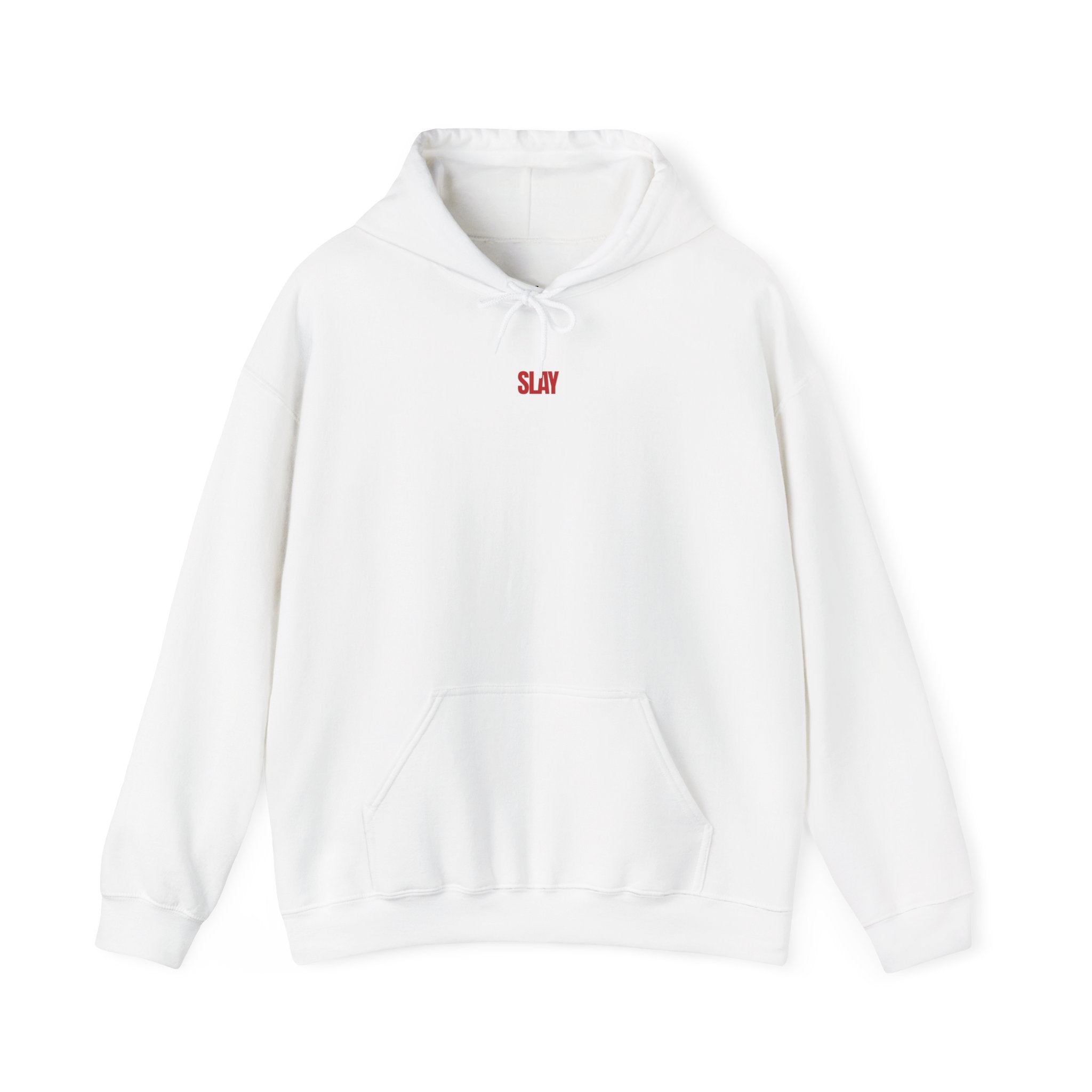 STATEMENT HOODIE -SLAY WHITE/RED