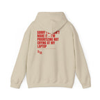 09 QUITTERS CLUB HOODIE BEIGE/RED