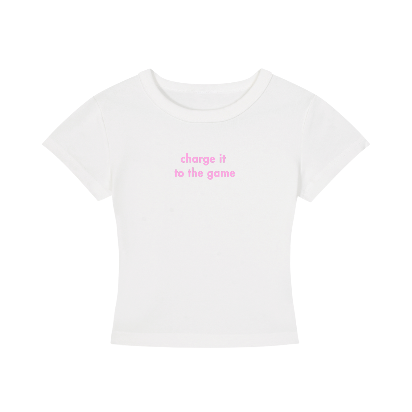 WOMEN'S CROPPED T-SHIRT - CHARGE IT TO THE GAME