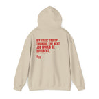 03 QUITTERS CLUB HOODIE BEIGE/RED