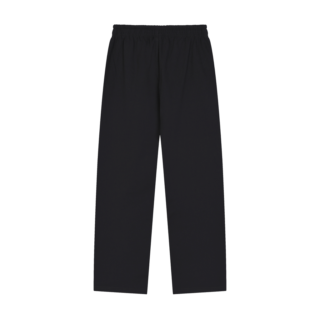 STRAIGHT-LEG SWEATPANTS UNISEX - BLACK