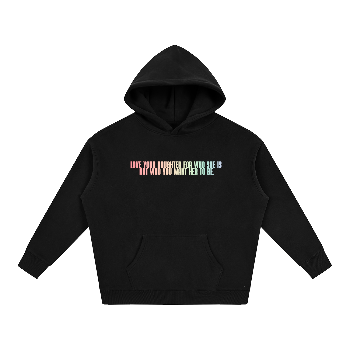 PRIDE OVERSIZED PREMIUM FLEECED HOODIE - LOVE YOUR DAUGHTER