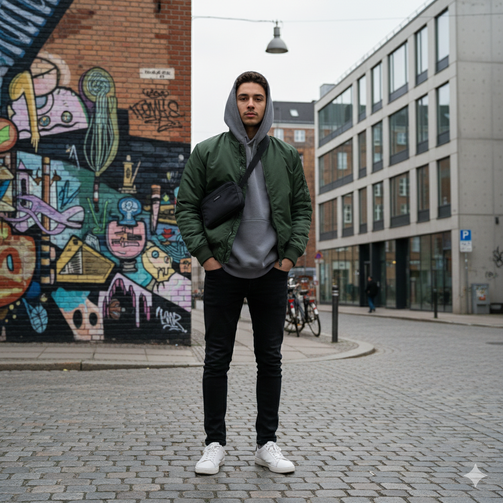 BASIC ESSENTIAL FLEECE HOODIE GREY