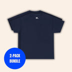 2-PACK BUNDLE BASIC COTTON TEE NAVY